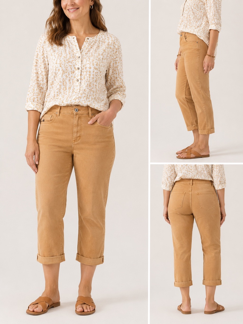 J Jill denim jeans cropped size 14